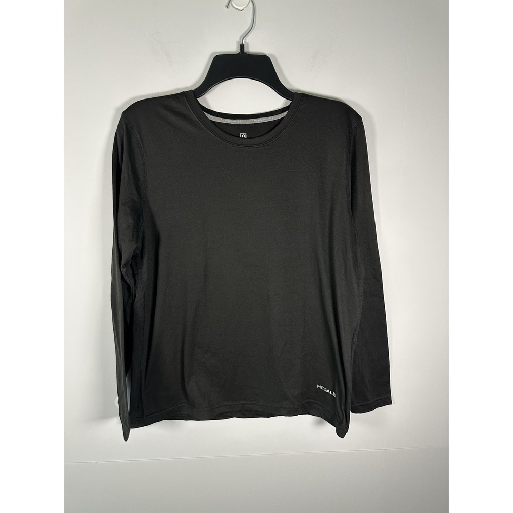Medalist Lightweight Athletic Long Sleeve Shirt Black Mens L